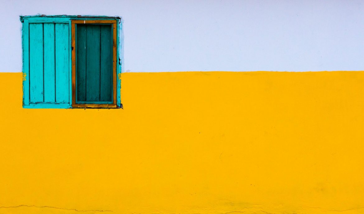 Angus Energy ANGS Share Price News: painting of a blue door against a yellow background