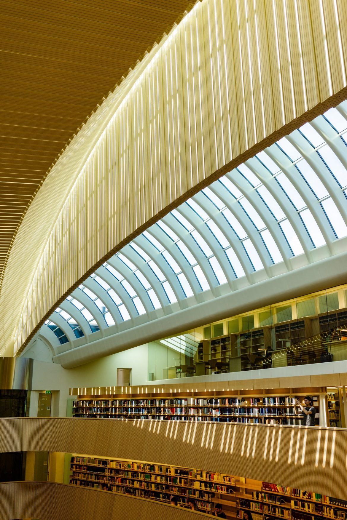 What is FinTech: Library is a super-modern, futuristic building